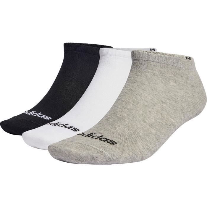 Chaussettes invisibles ADIDAS Thin Linear - Gris - Coupe-bas - Matériaux recyclés