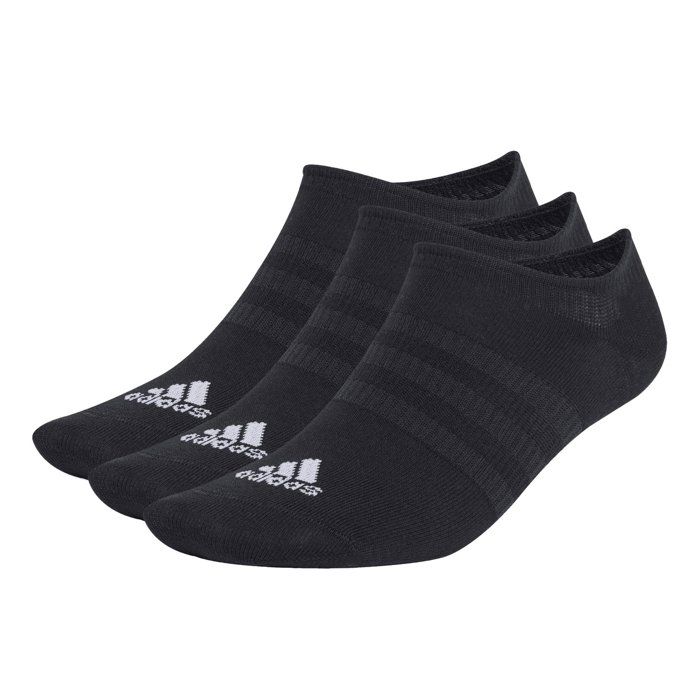 Chaussettes invisibles ADIDAS Thin and Light - Noir - 3 paires - Support de l'arche