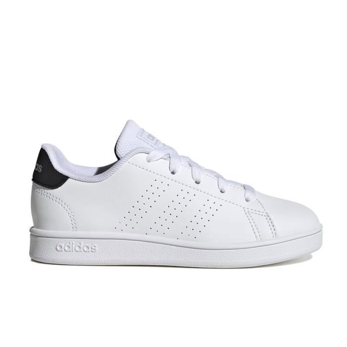 Chaussures Adidas Advantage K pour - Blanc - Talon Plat - Lacets