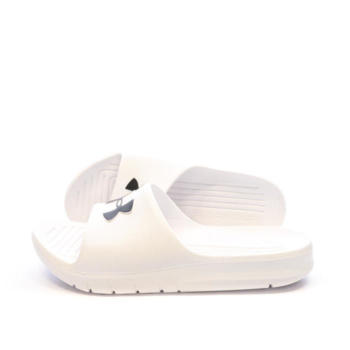Tongs pour homme - Under Armour - Core PTH Slides 3021286-100 - Synthétique - Blanc - Confort optimal