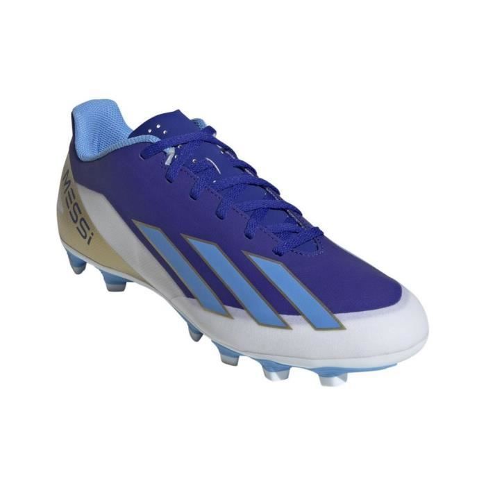 Chaussures de football ADIDAS X Crazyfast Club Messi Fxg - Blanc - Crampons moulés - Terrain synthétique