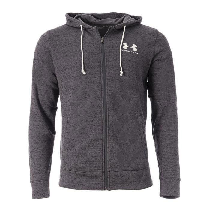 Rival Sweat Zip Homme UNDER ARMOUR - Taille M - Couleur GRIS