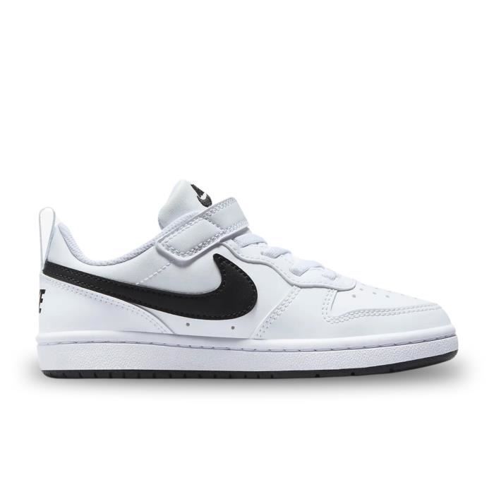 Chaussures pour Enfant - Nike - Court Borough Low Recraft - Blanc - Lacets - Plat