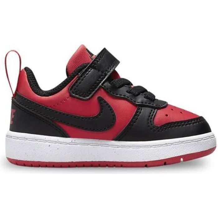 Chaussures pour Bébé et Petit enfant Nike Court Borough Low Recraft - Rouge - Lacets - Synthétique