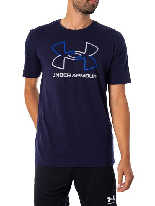 T-SHIRT MANCHES COURTES UNDER ARMOUR FOUNDATION BLEU MARINE