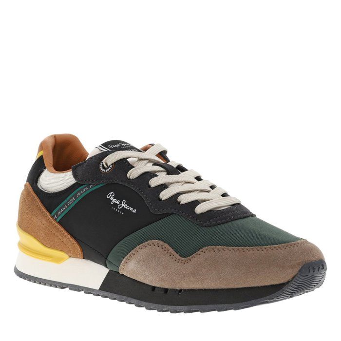 Baskets running - PEPE JEANS - Multicolores - Vert - Homme - Talon plat
