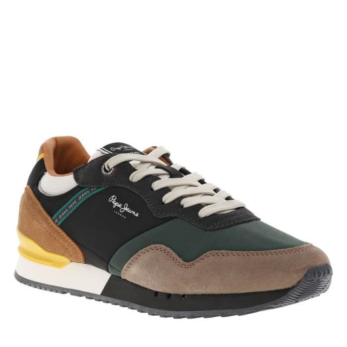 Baskets running - PEPE JEANS - Multicolores - Vert - Homme - Talon plat