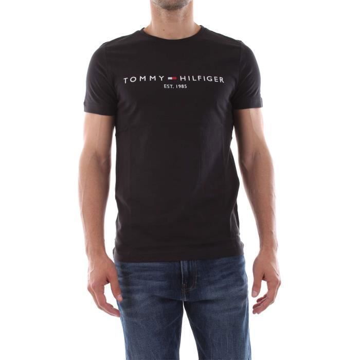 T-Shirt - TOMMY HILFIGER - MW0MW11465 - Noir - Manches courtes - Col classique