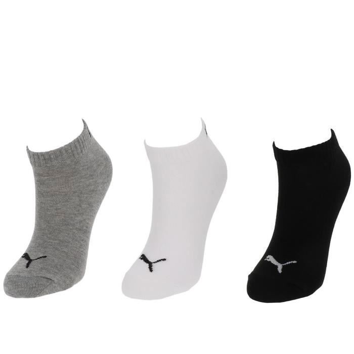 Socquettes chaussettes Quarter grs/wht/blk x3 jr - Puma