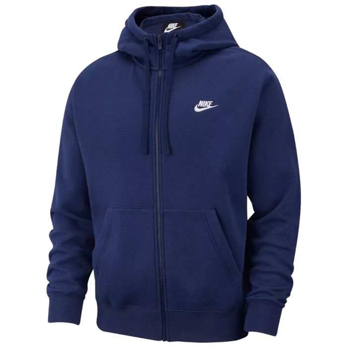 NIKE M NSW CLUB HOODIE FZ BB MARINE