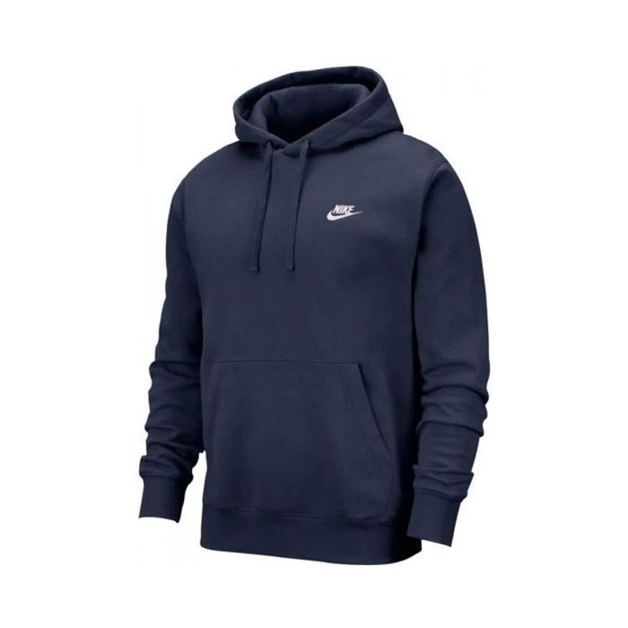 Sweatshirt - NIKE - Sportswear Club Fleece - Bleu marine - Col capuche - Manches longues