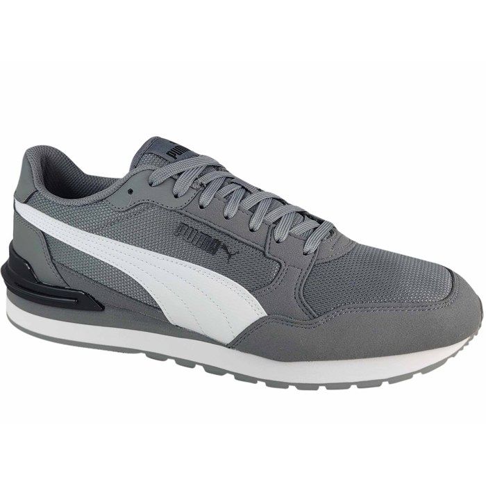 Chaussures - Puma - St Runner V4 Mesh - Gris - Lacets - Plat