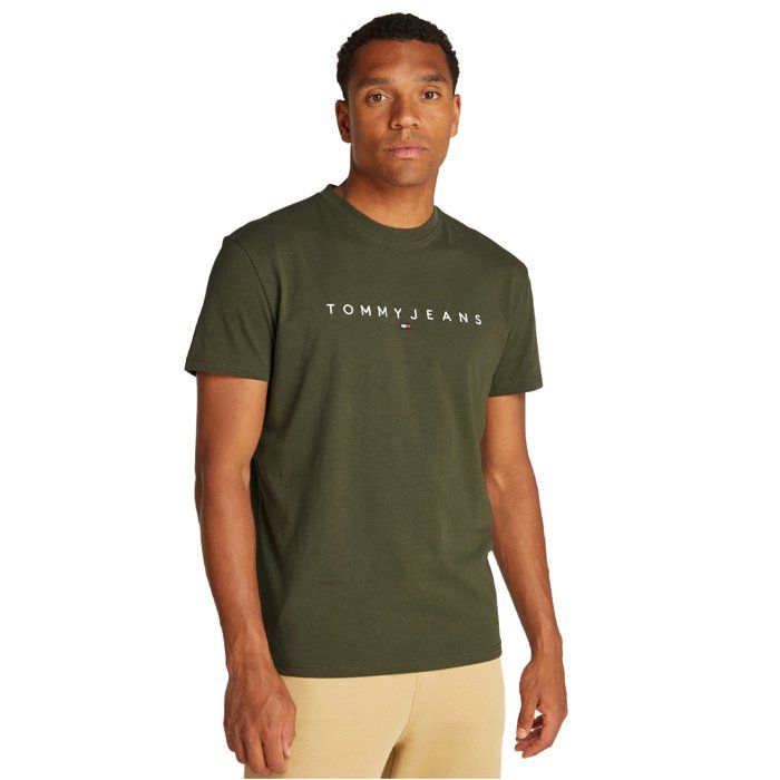 TOMMY HILFIGER - T-shirt MC coton logo  -  Vert