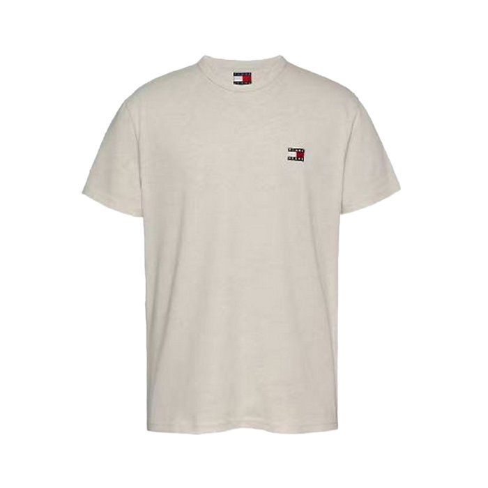 TOMMY HILFIGER - T-shirt MC 100% Coton  - Beige