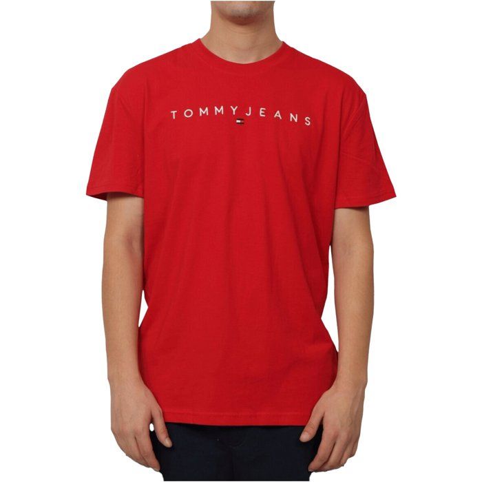 T-Shirt MC coton logo - Tommy Hilfilger - Rouge