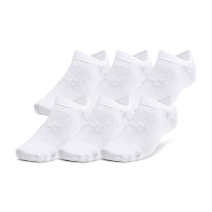 Chaussettes - Under Armour - Essential No Show - Lot de 6 - Couleur Blanc - Mixte
