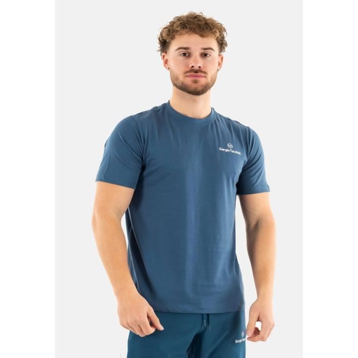 Tee shirt - Sergio Tacchini - Bold 024 - Bleu - Coton - Manches courtes