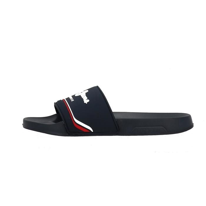 Claquettes - Pepe Jeans - Slider origin m - Bleu - Synthétique - Confortable pour l'été