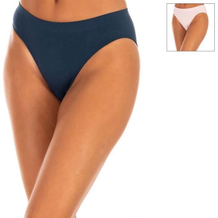 Culottes en microfibre sans couture - Dim Paris - D05dz - Lot de 2 - Ceinture élastique - Tissu respirant