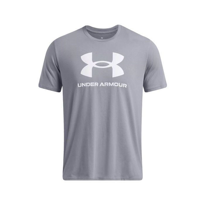 T-shirt - UNDER ARMOUR - Logo - Gris - Manches courtes - 60% Coton, 40% Polyester