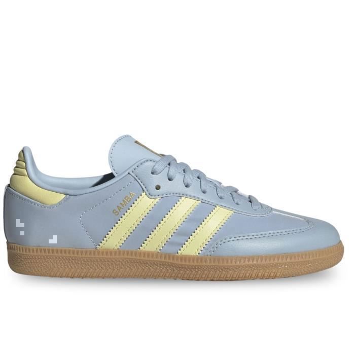 Chaussures pour Enfant - ADIDAS - Samba Og J - Bleu - Lacets - Plat