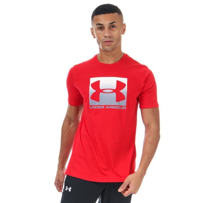 Tee-shirt Fitness Homme - Under Armour - BOXED SPORTSTYLE - Rouge - Manches courtes - Respirant