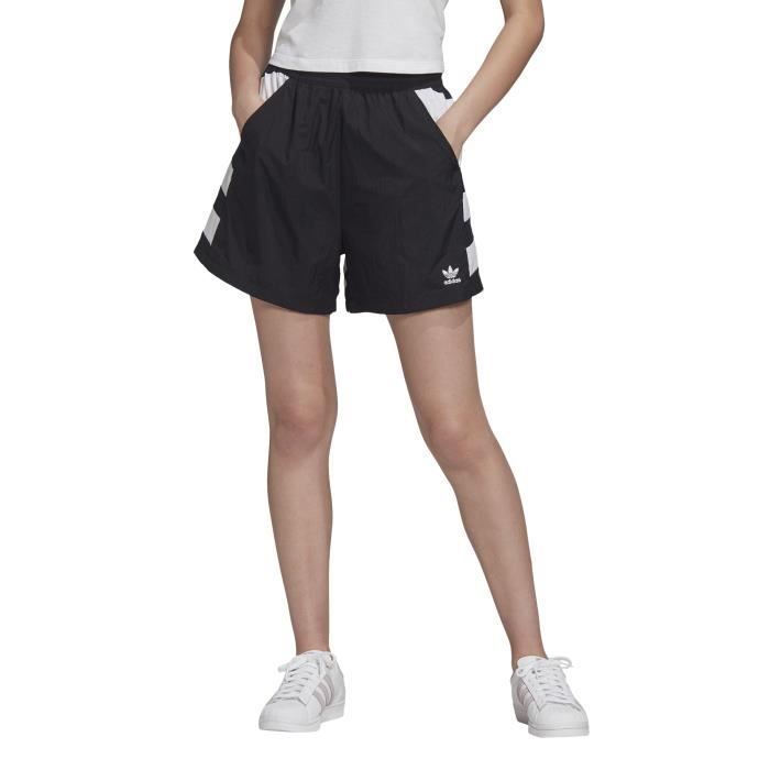 Short Femme - adidas Originals - Large Logo - Noir - Taille Ajustable - 100% Nylon