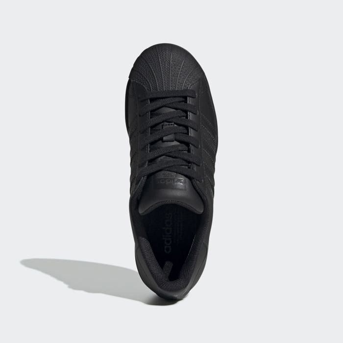 Basket - adidas Originals - SUPERSTAR Junior - Cuir - Noir - Lacets