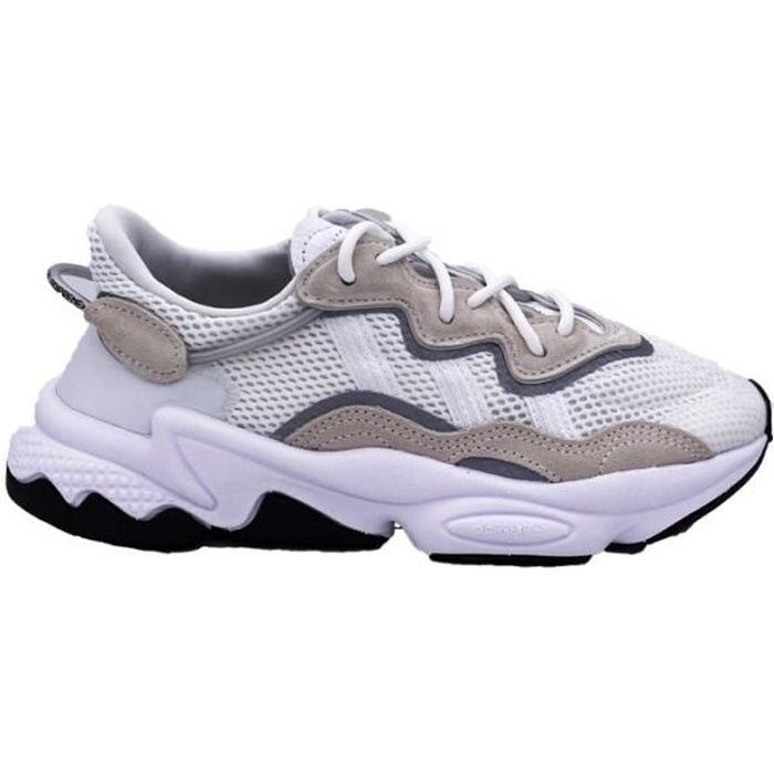 Sneakers Adidas Ozweego J Blanc Gris EE7773 - Lacets - Adulte - Mixte