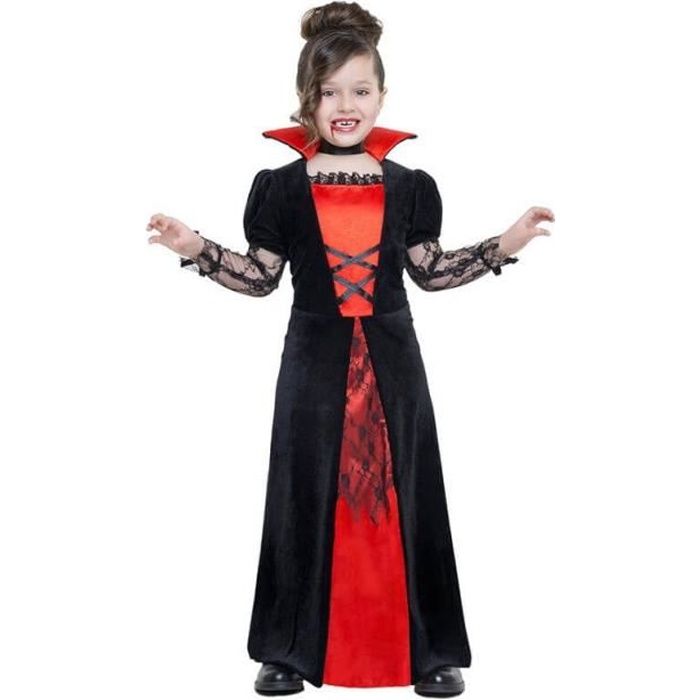 Déguisement de Vampire Dentelle pour fille - Marque - Modèle - Noir - Dentelle - Halloween