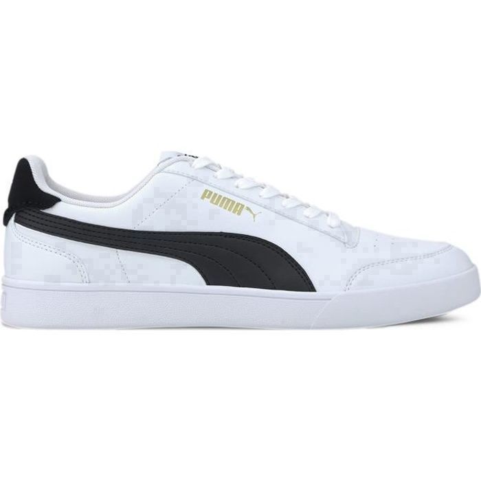 Chaussure - Puma - Shuffle 309668-03 - Blanc - Lacets - Plat
