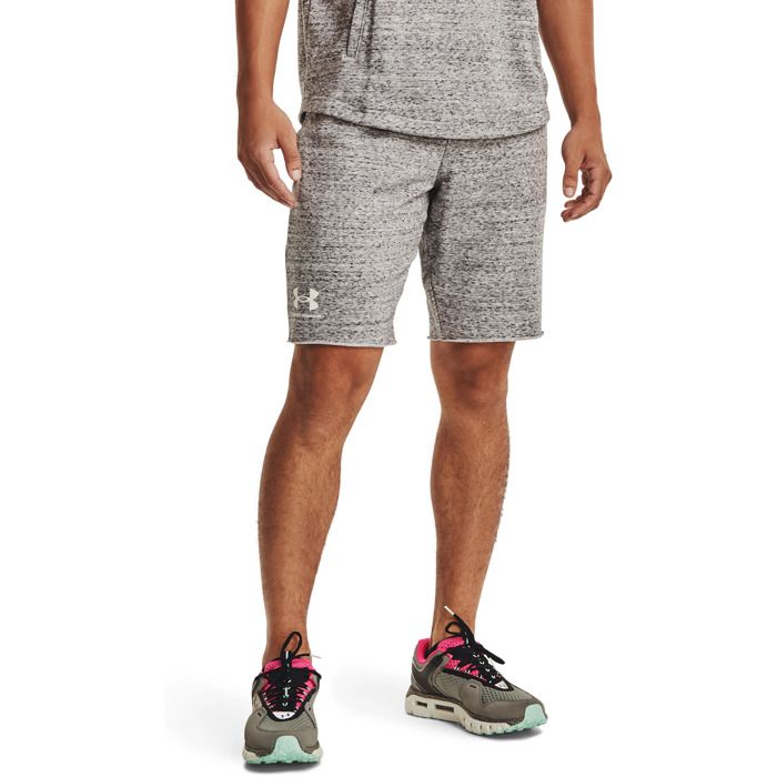 Short de sport - Under Armour - Rival Terry - Gris - Ajusté - Respirant