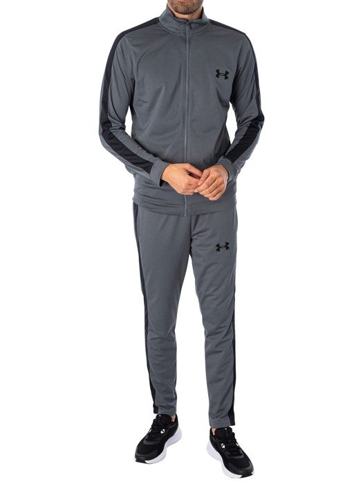 Survêtement de Fitness - Under Armour - Gris Foncé/Noir - Taille M - Manches Longues - Respirant