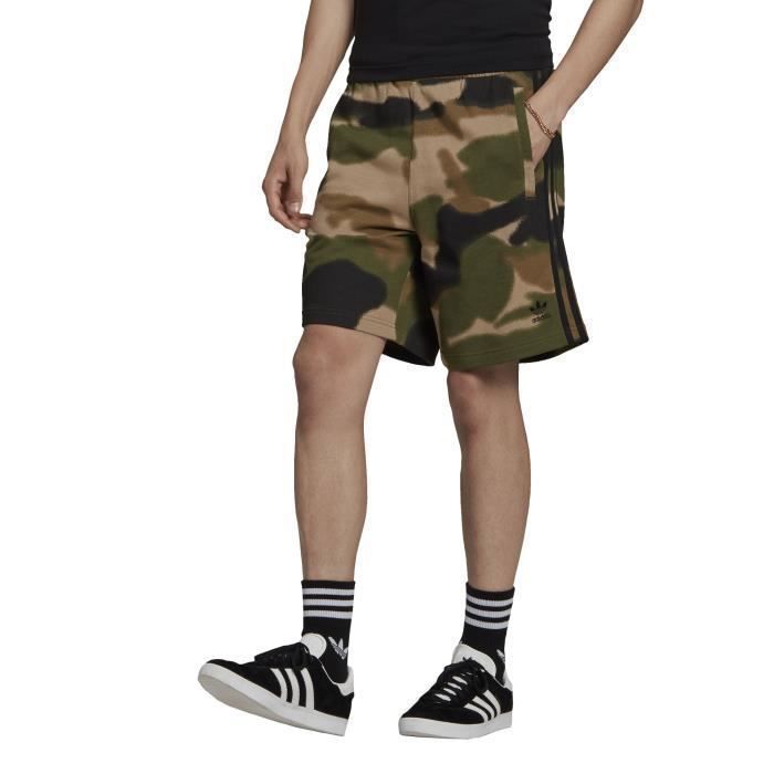 Adidas Originals Short pour Homme Camo 3-Stripes Vert