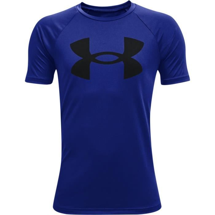 Maillot garçon Under Armour à manches courtes Tech Big Logo - bleu royal/noir
