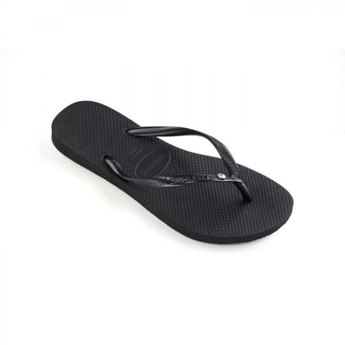 Tongs HAVAIANAS Slim crystal sw ii pour Femme - Noir - Caoutchouc