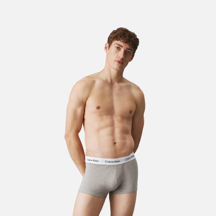 Boxers - Calvin Klein - Lot de 3 - Taille basse - Gris - Confort optimal