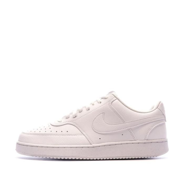 Basket - Nike - COURT VISION LOW - Cuir - Lacets - Plat