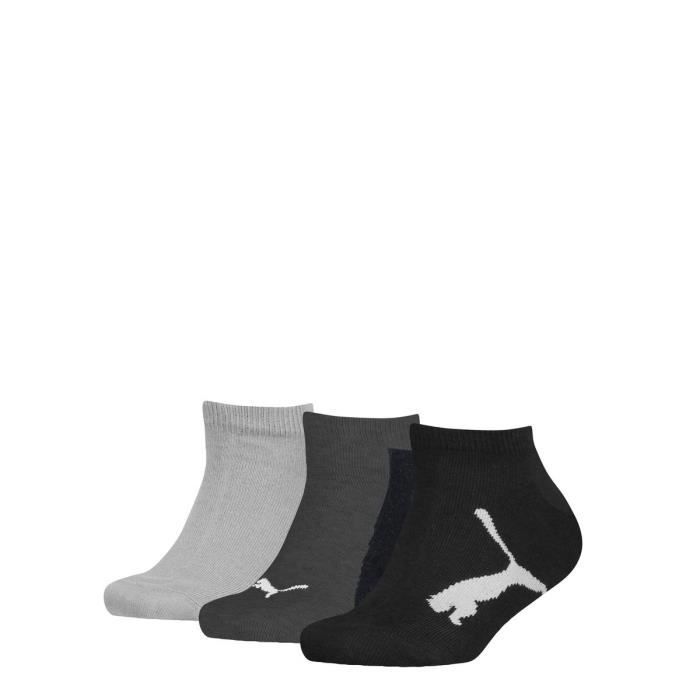 Puma Chaussettes Mixte - uni, Paquet de 3