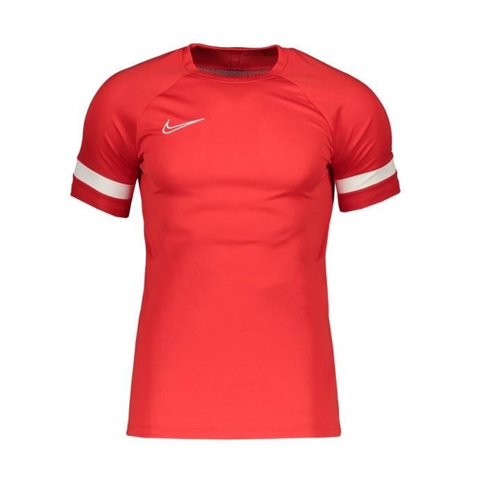 T-Shirt Drifit Academy 21 Rouge - NIKE - Homme/Adulte - Manches courtes - Col arrondi