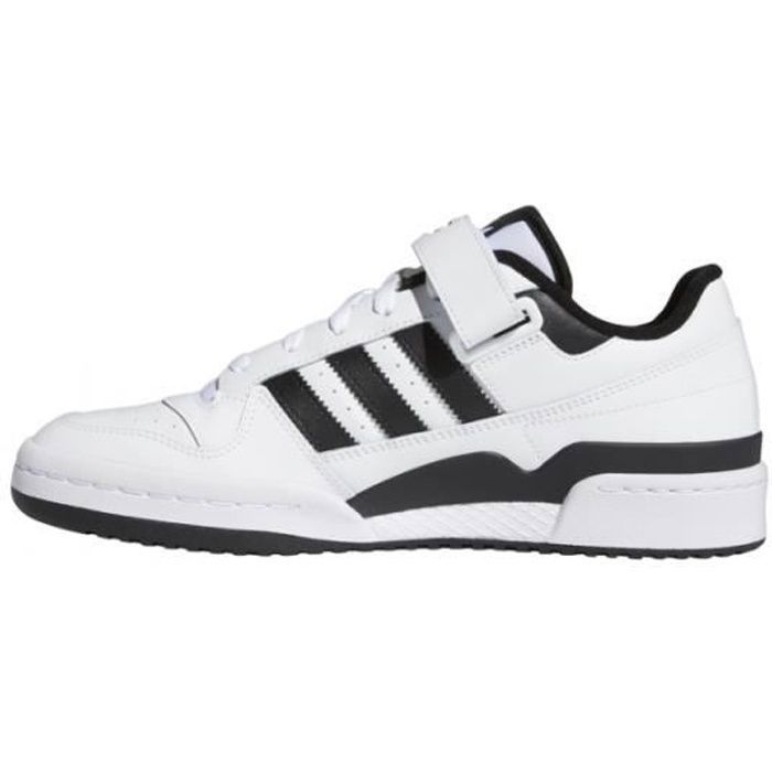 Basket - adidas Originals - FORUM LOW - Cuir - Lacets - Blanc, Noir