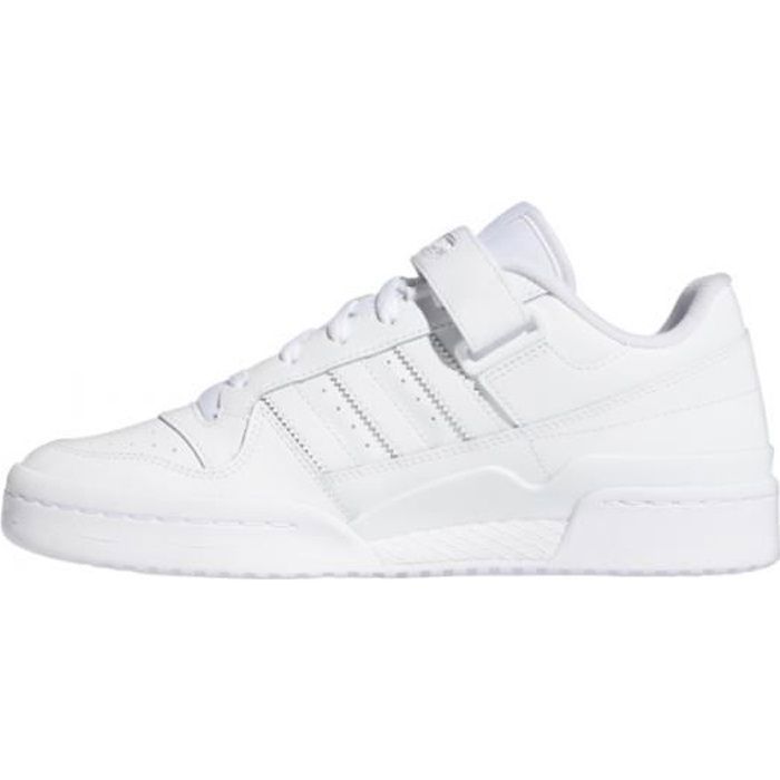 Basket - adidas Originals - FORUM LOW - Cuir - Blanc - Lacets