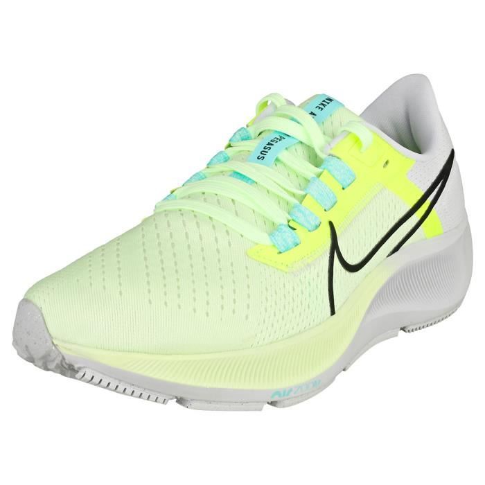 Baskets Nike AIR ZOOM PEGASUS 38 CW7358-700 - Femme - Vert Blanc Noir - 41 EU
