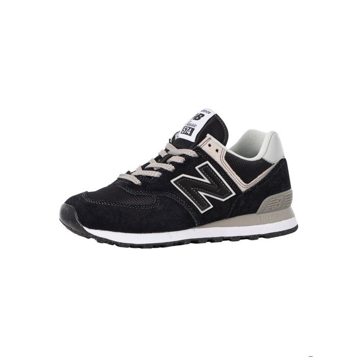 Basket New Balance 574 - Homme - Noir - Lacets - Textile