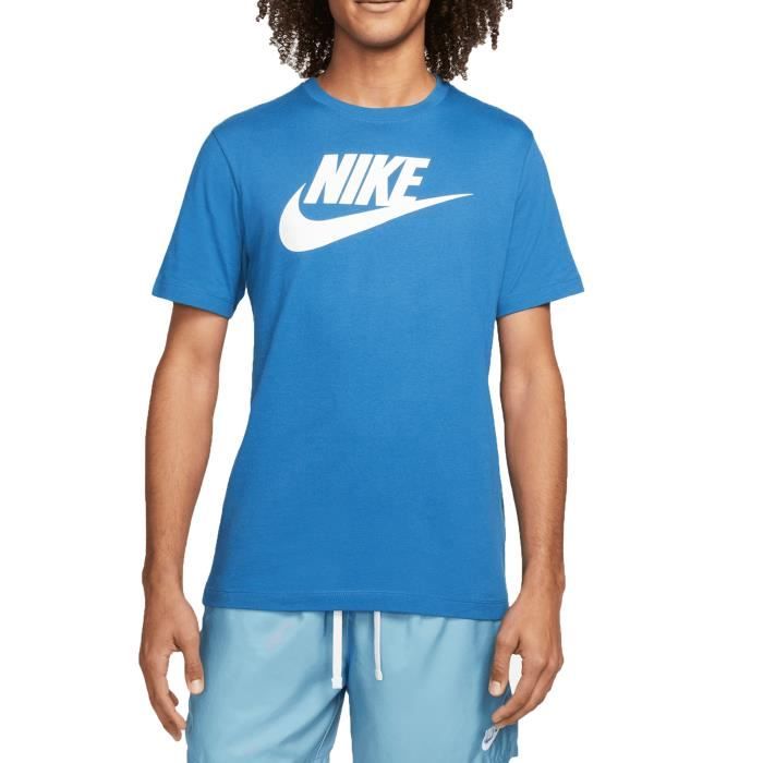 Nike T-shirt pour Homme Icon Futura Bleu AR5004-408