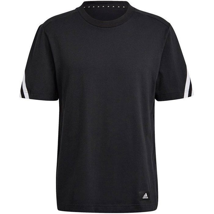 ADIDAS M FI 3S Tee T-SHIRT NERO BIANCO UOMO H46519 (XL - NERO)