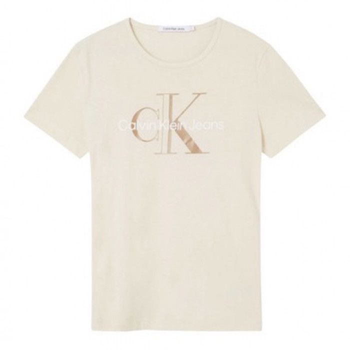T-shirt Beige pour Femme Glossy Monogram Slim