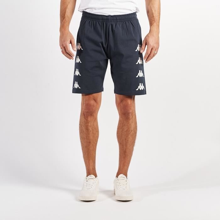 Short Kortimery - Kappa - Bleu - 100% coton - Taille réglable - Poches côtés