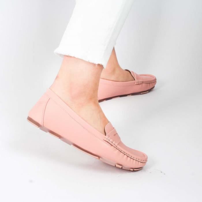 SILVIA - MOCASSINS EN ROSE