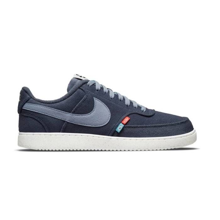 Baskets - Nike - Court Vision Low - Cuir - Mixte - Bleu